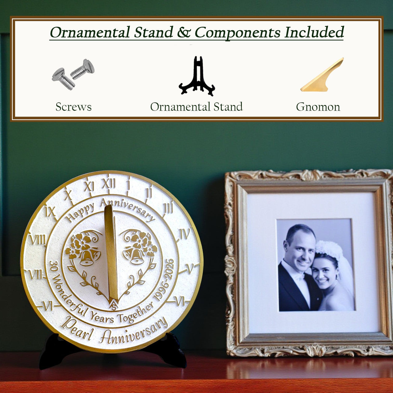 Pearl 30th Anniversary Sundial Gift - The Metal Foundry
