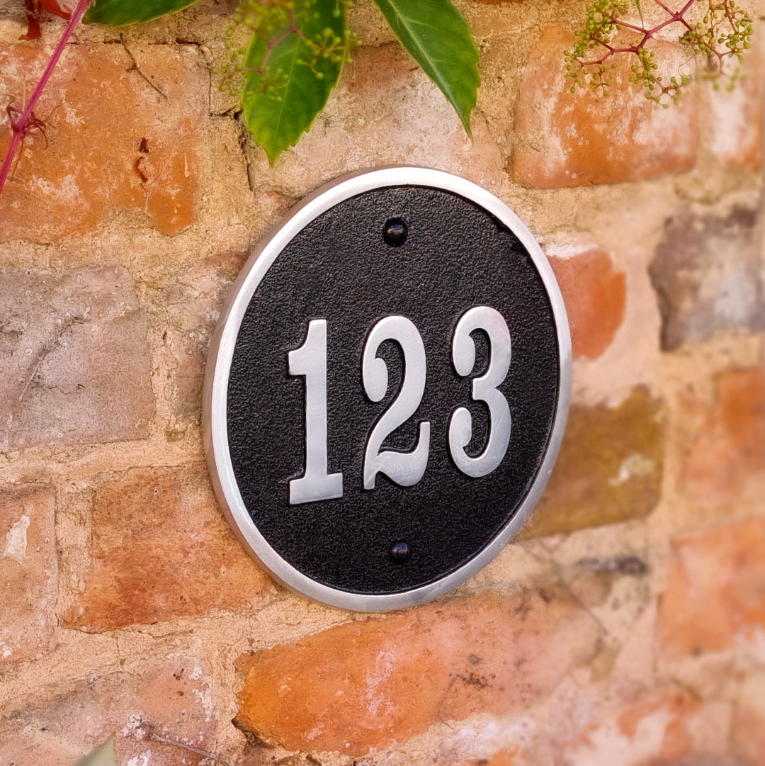 Modern Round Style House Number Sign