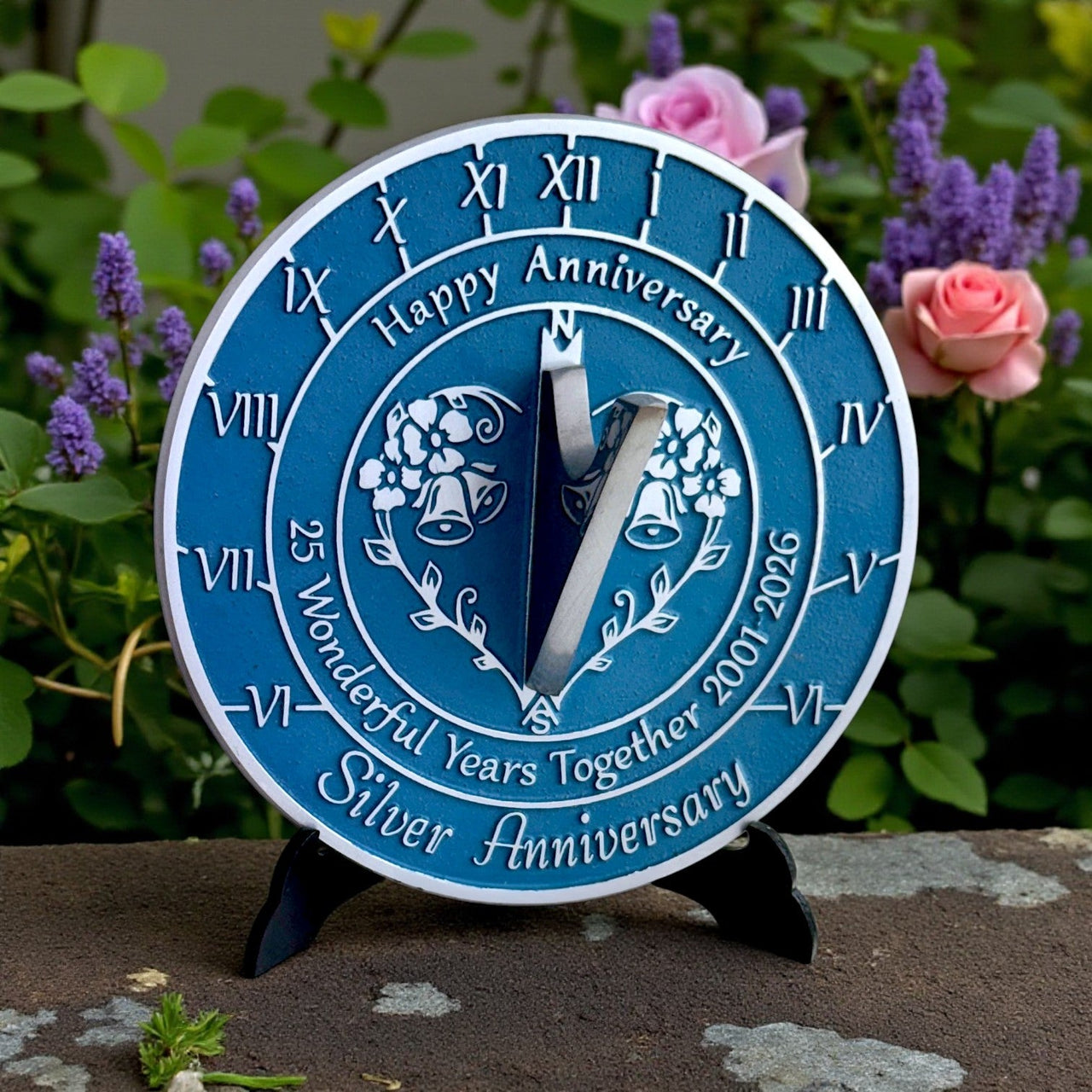 Silver 25th Anniversary Sundial Gift - The Metal Foundry
