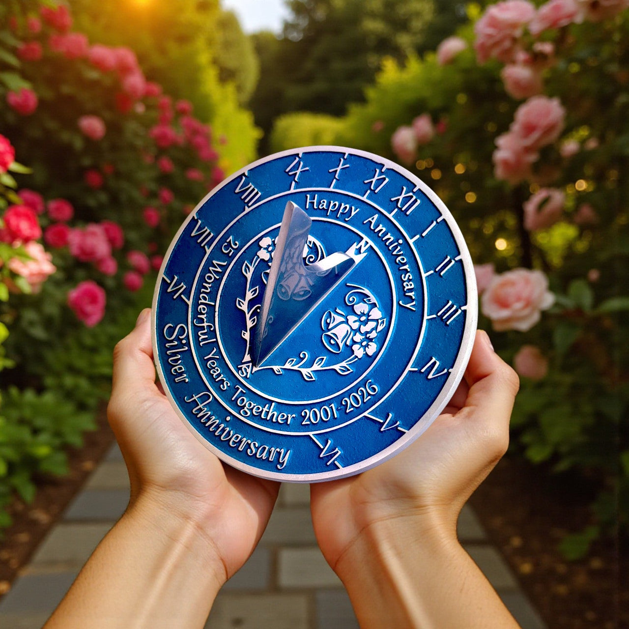 Silver 25th Anniversary Sundial Gift - The Metal Foundry