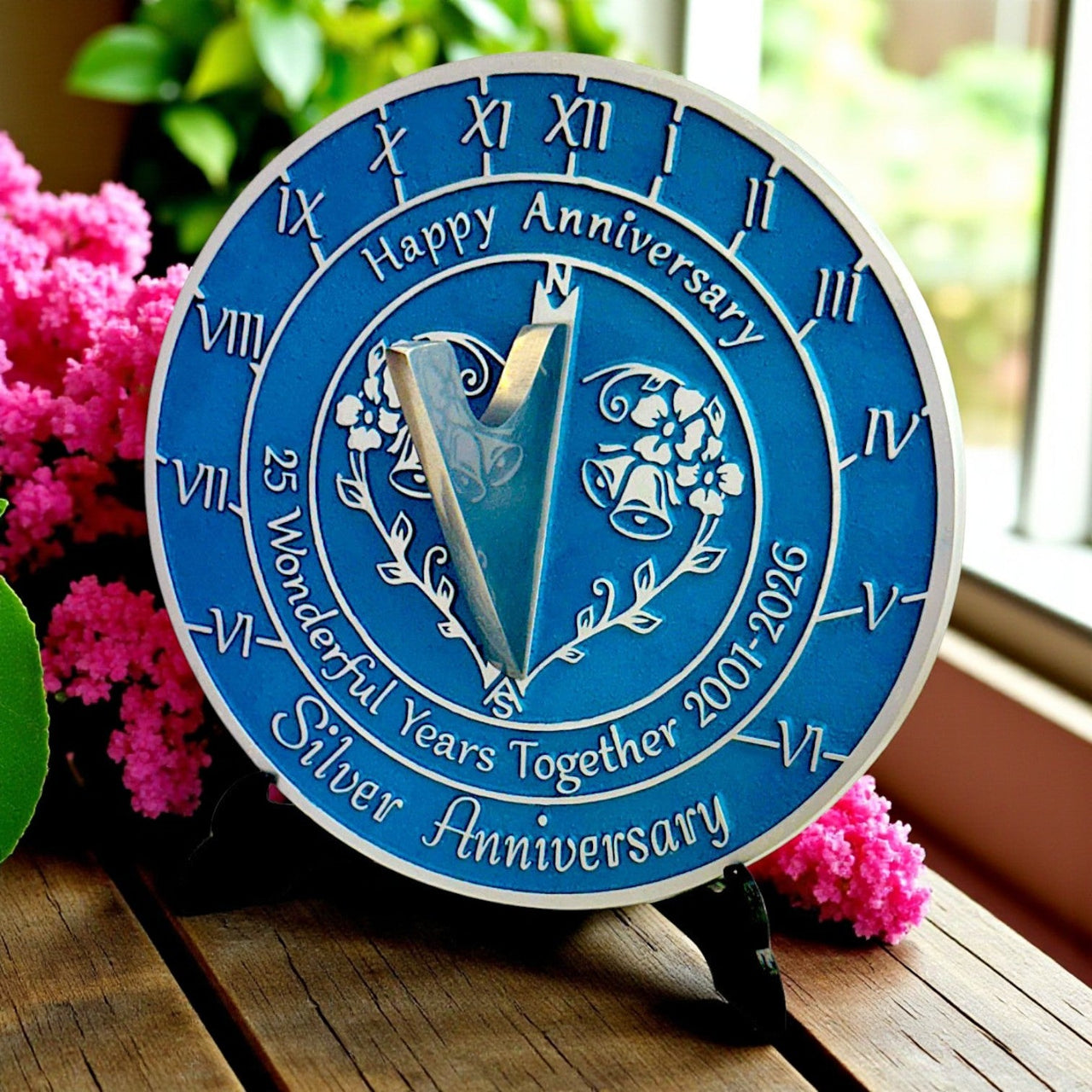 Silver 25th Anniversary Sundial Gift - The Metal Foundry