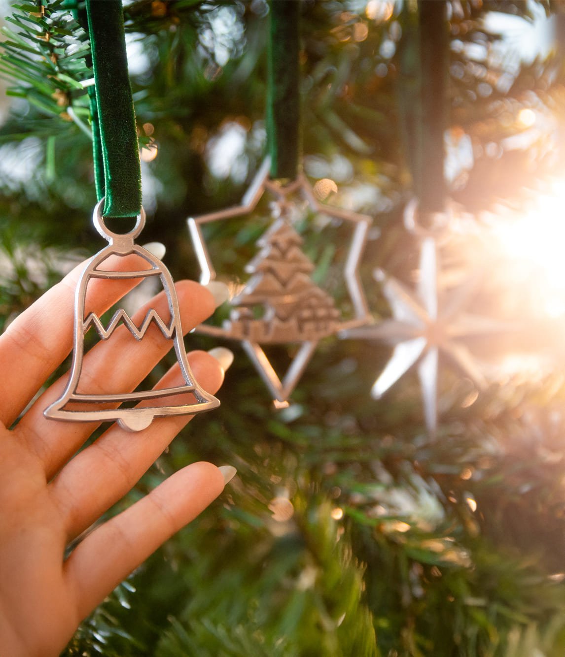 Silver Christmas Tree Ornament - Main Image