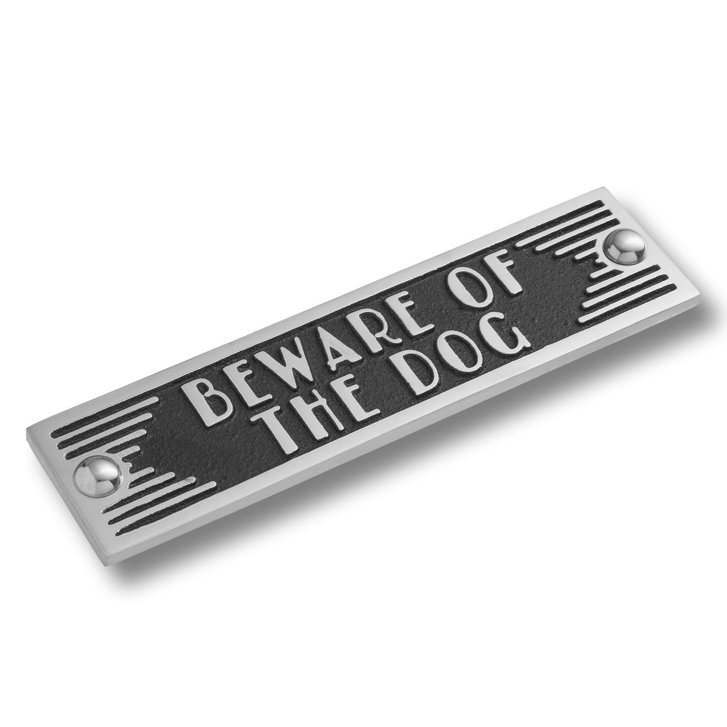 Art Deco 'Beware Of The Dog' Sign