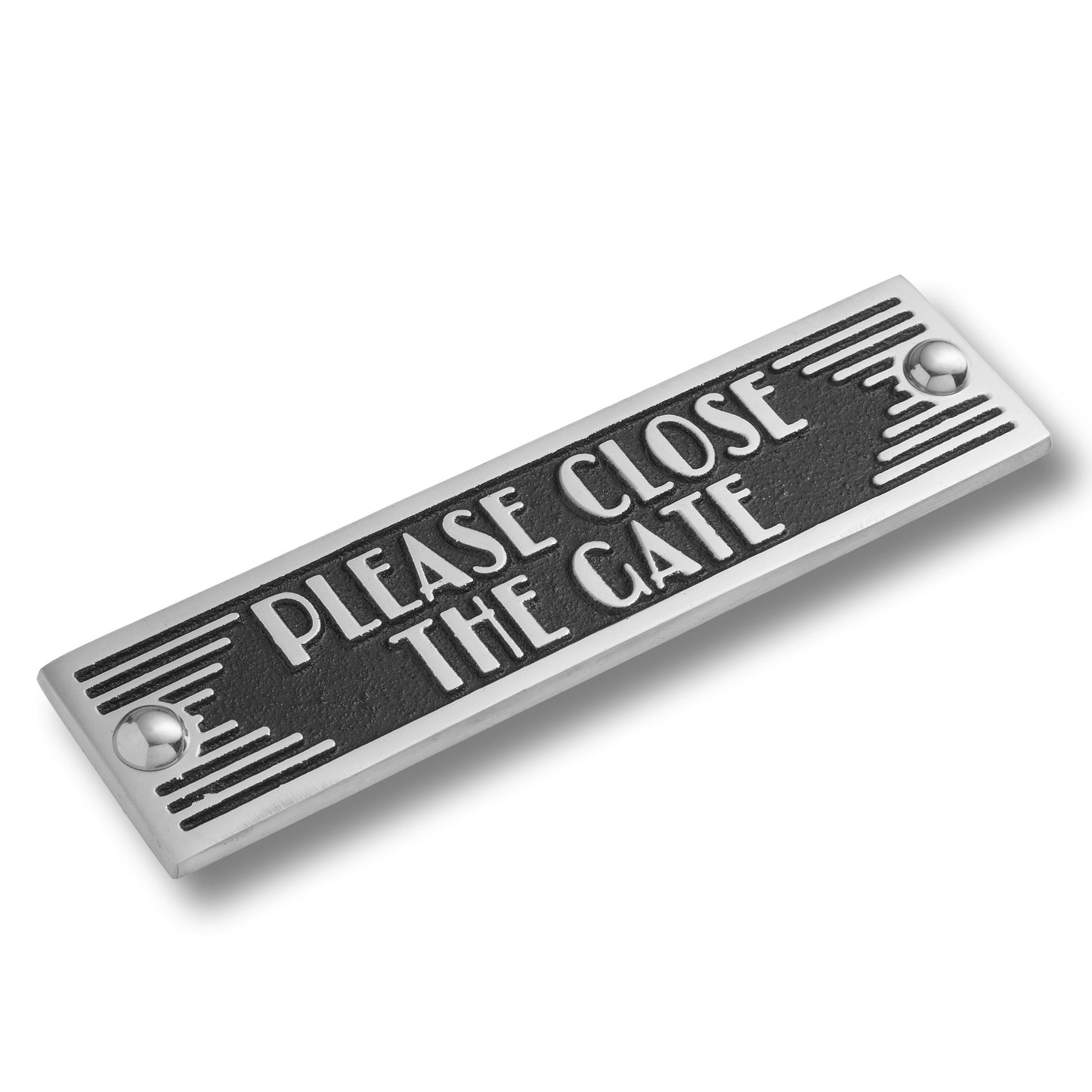 Art Deco 'Close The Gate' Door Sign