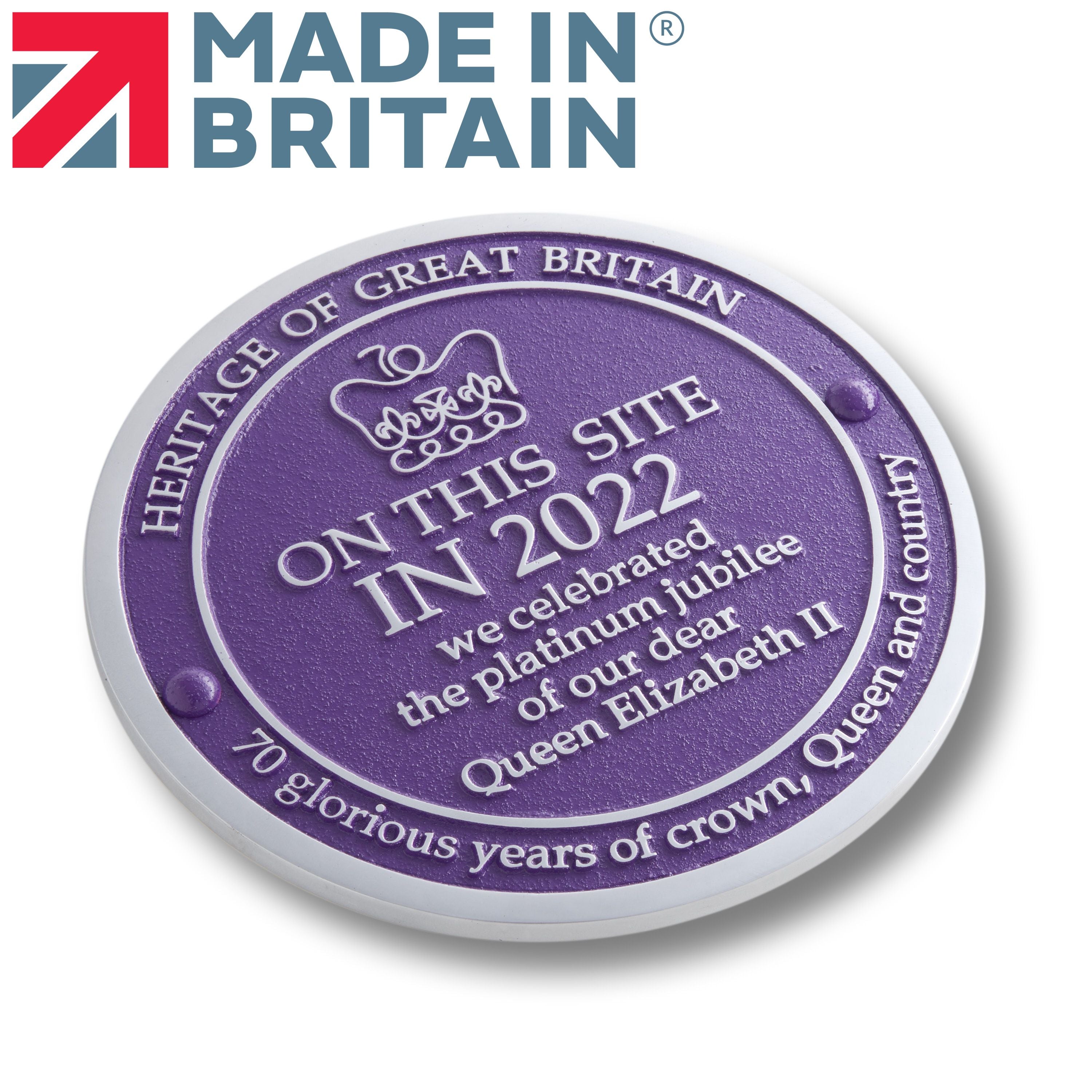 2022 Queens Platinum Jubilee Plaque
