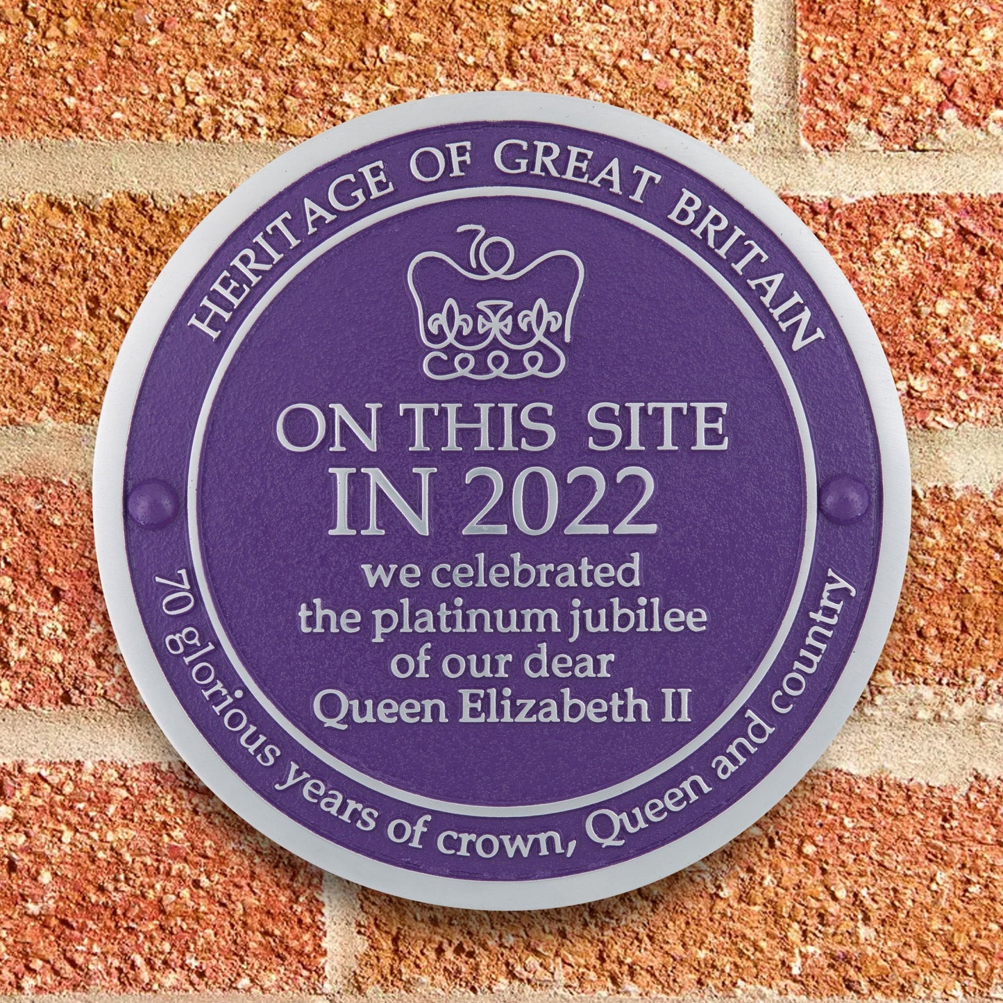 2022 Queens Platinum Jubilee Plaque