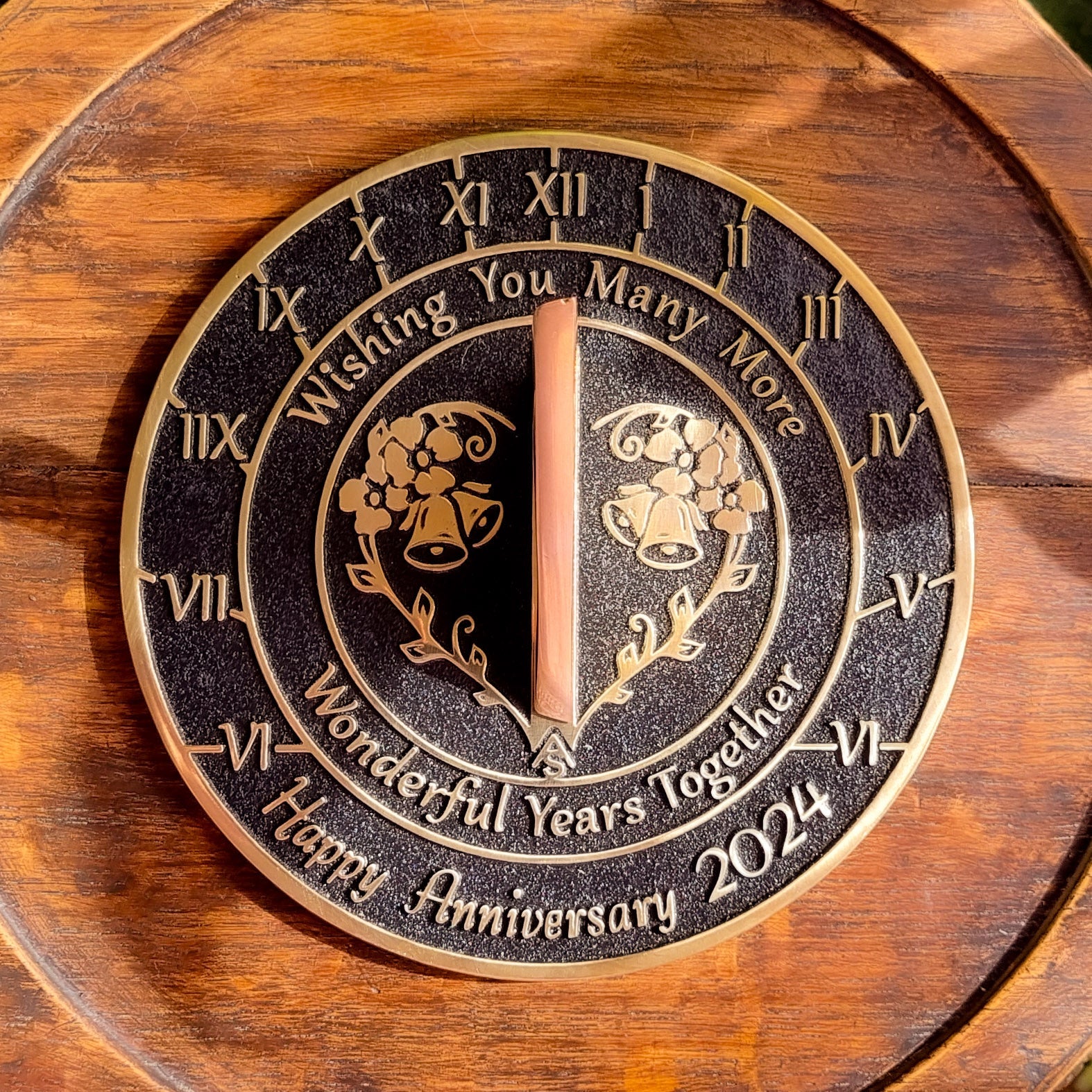 Anniversary Sundial Gift ‘Wonderful Years Together’ - The Metal Foundry