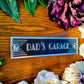 Art Deco 'Dad's Garage' Door Sign - The Metal Foundry