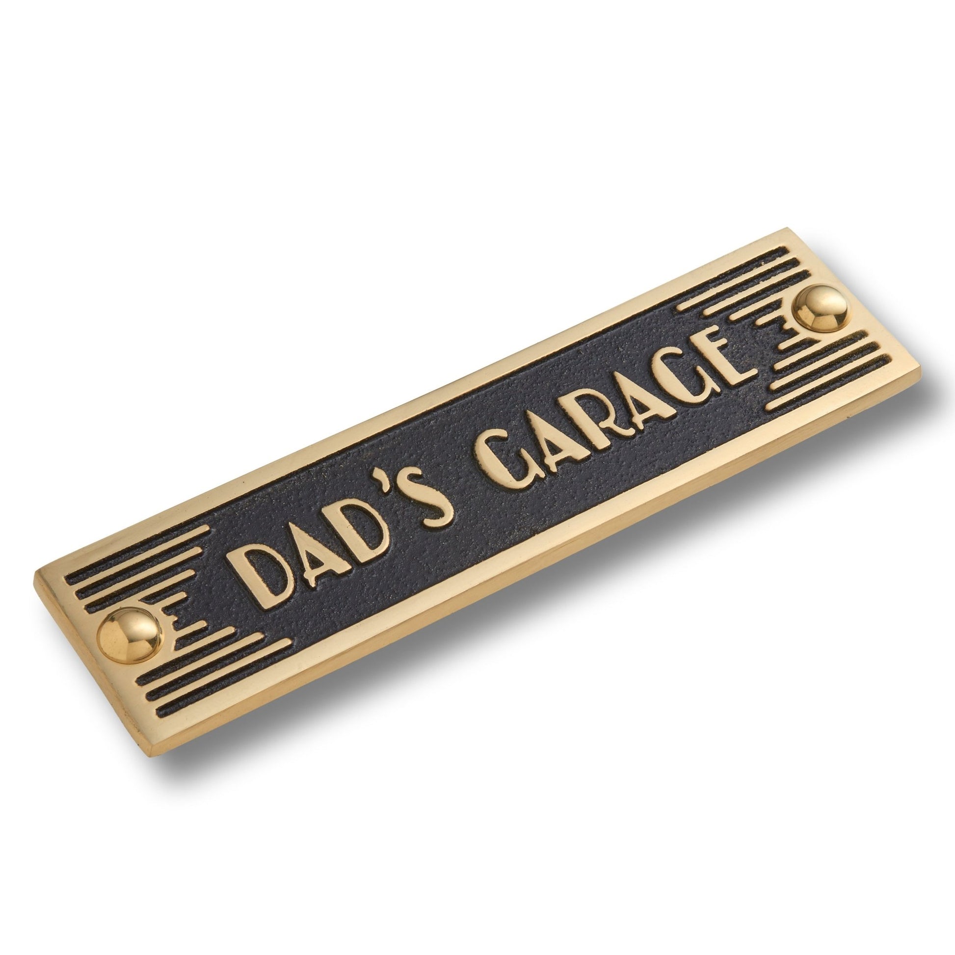 Art Deco 'Dad's Garage' Door Sign - The Metal Foundry