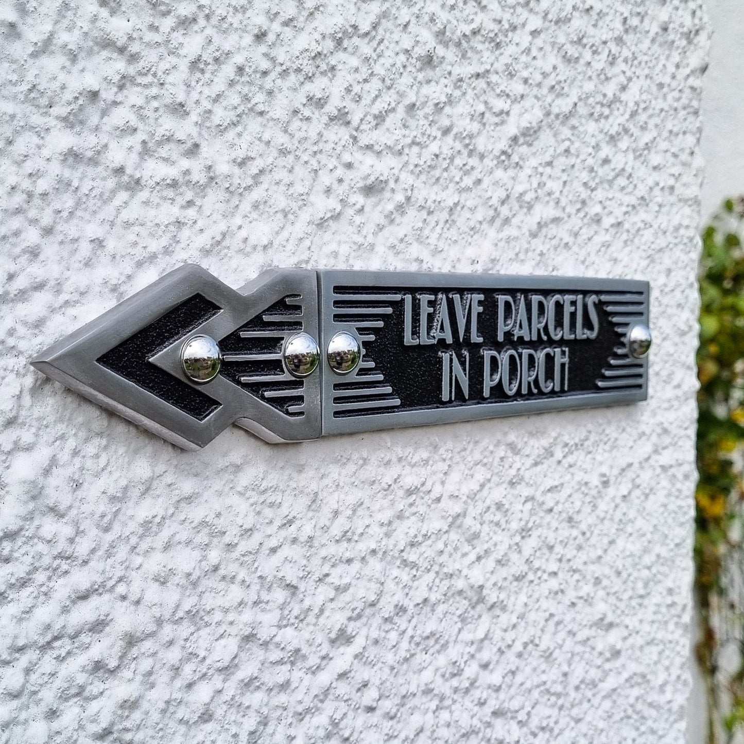 Art Deco Door Sign Arrow - The Metal Foundry