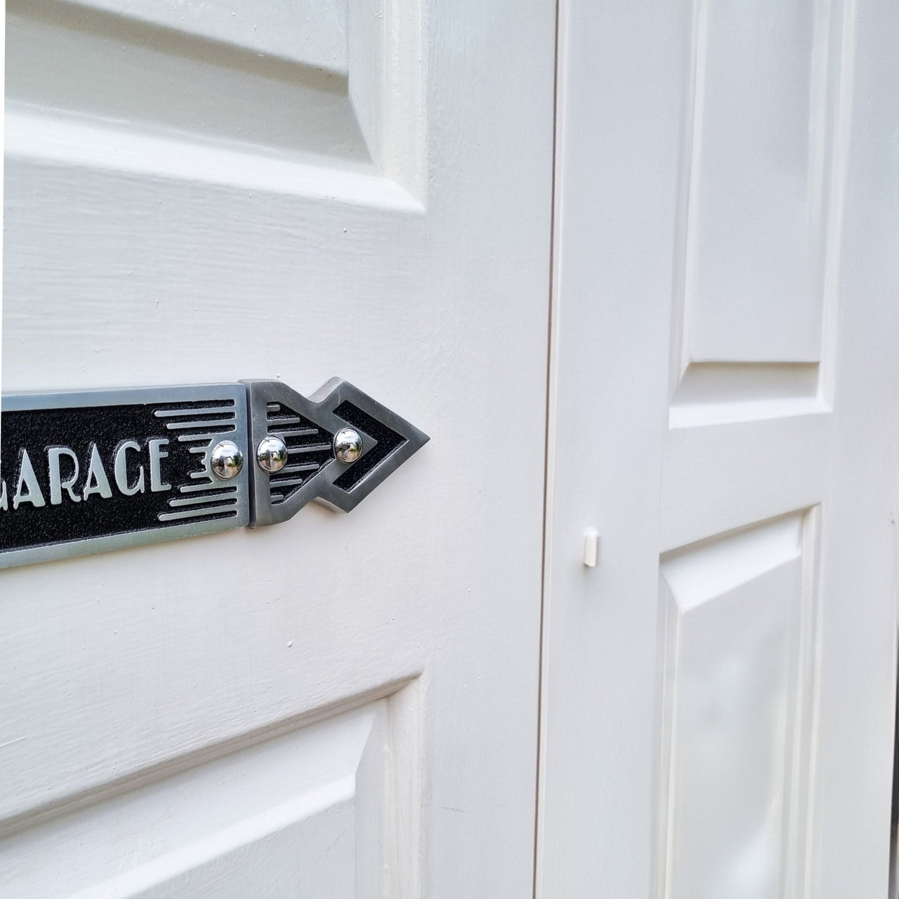 Art Deco Door Sign Arrow - The Metal Foundry