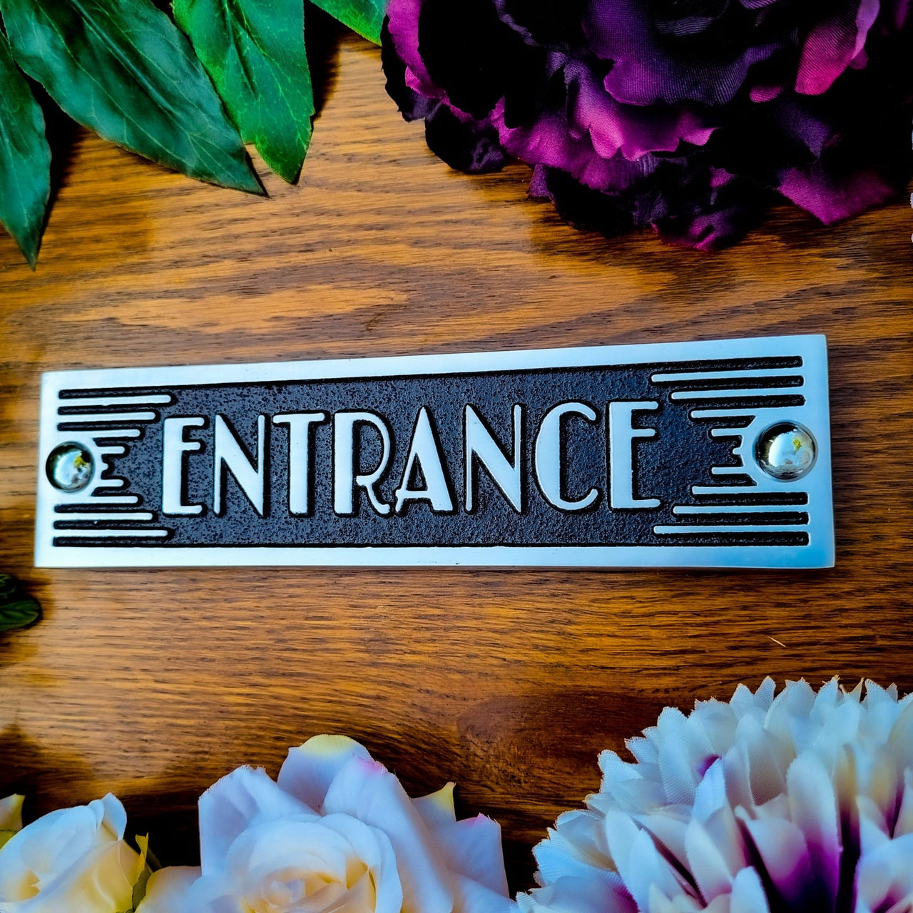 Art Deco 'Entrance' Door Sign - The Metal Foundry