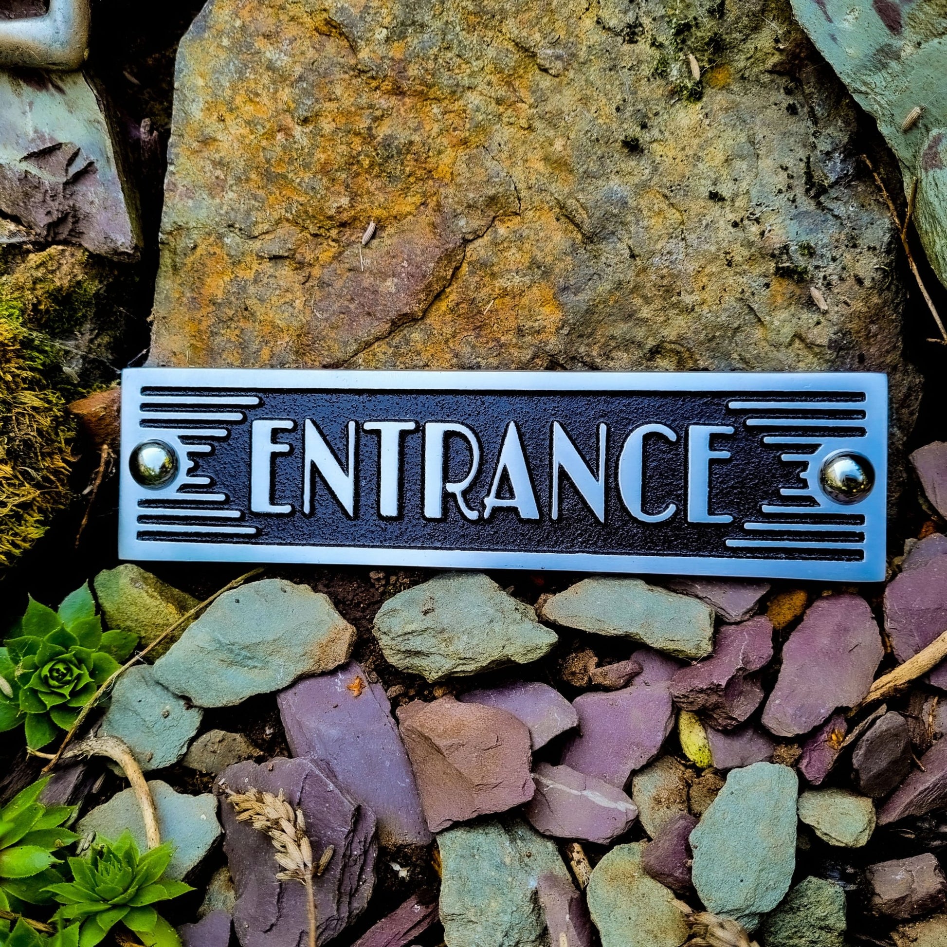 Art Deco 'Entrance' Door Sign - The Metal Foundry