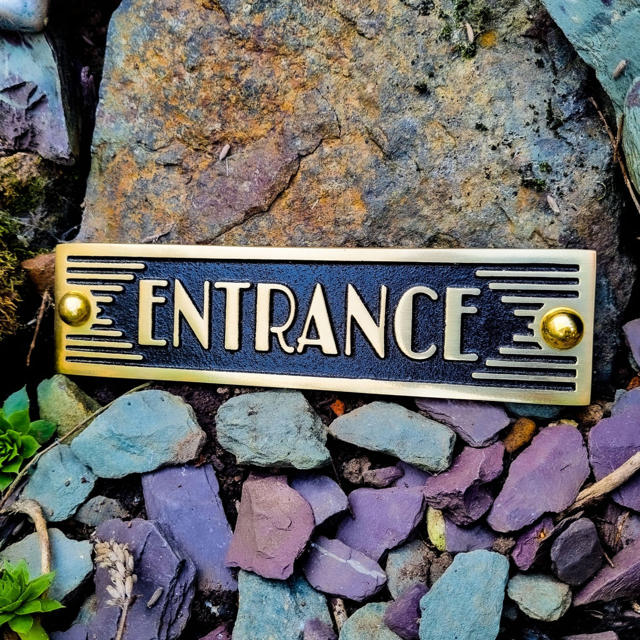 Art Deco 'Entrance' Door Sign - The Metal Foundry