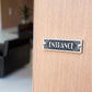 Art Deco 'Entrance' Door Sign - The Metal Foundry