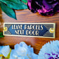Art Deco 'Leave Parcels Next Door' Door Sign - The Metal Foundry