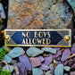 Art Deco 'No Boy's Allowed' Door Sign - The Metal Foundry