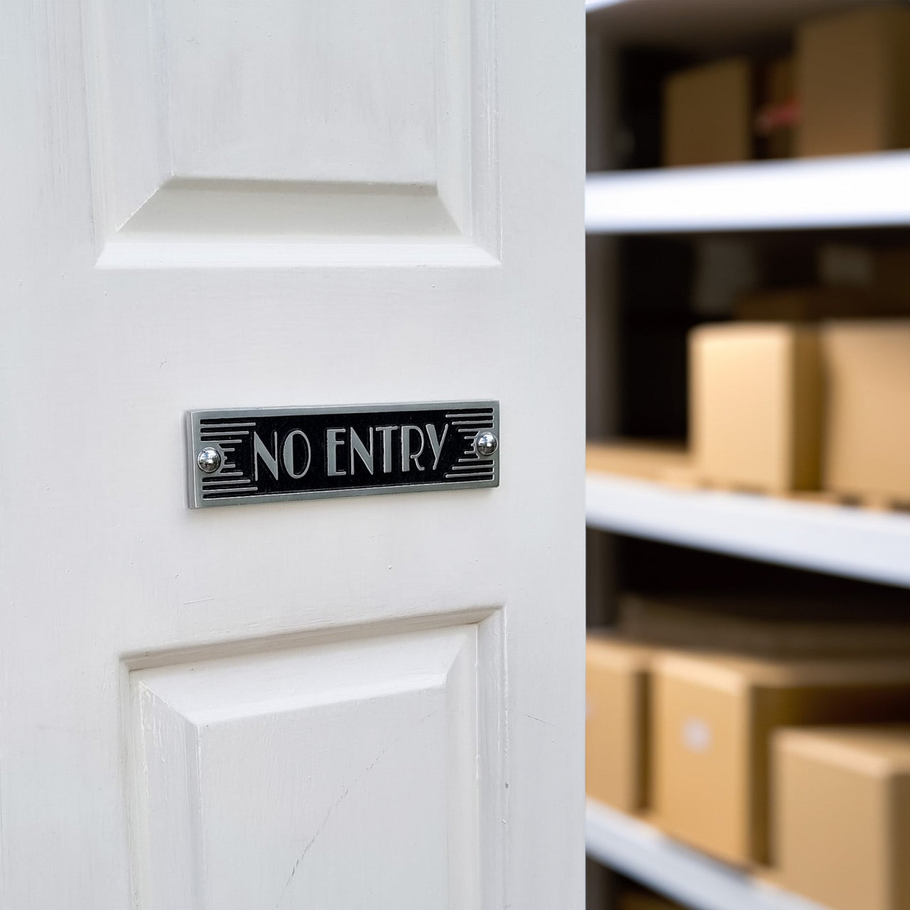 Art Deco 'No Entry' Sign - The Metal Foundry
