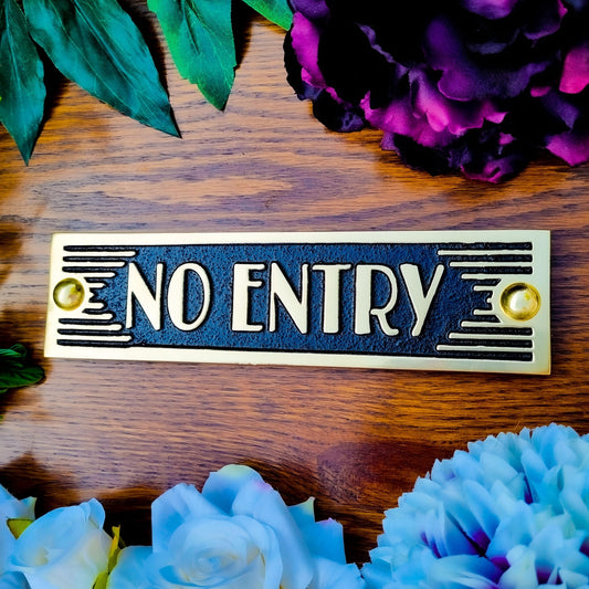 Art Deco 'No Entry' Sign - The Metal Foundry