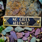 Art Deco 'No Girls Allowed' Door Sign - The Metal Foundry