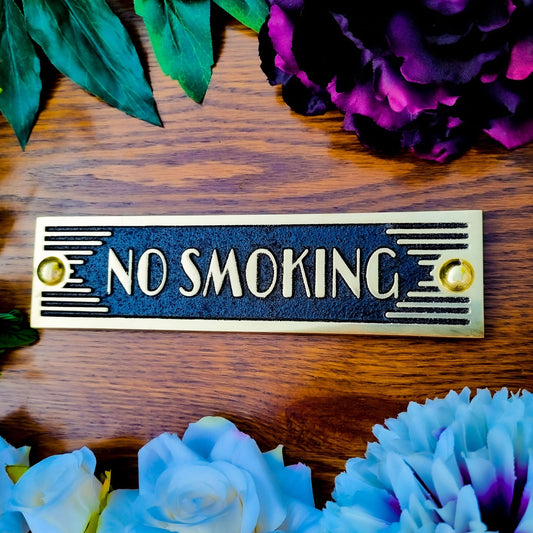 Art Deco 'No Smoking' Sign - The Metal Foundry