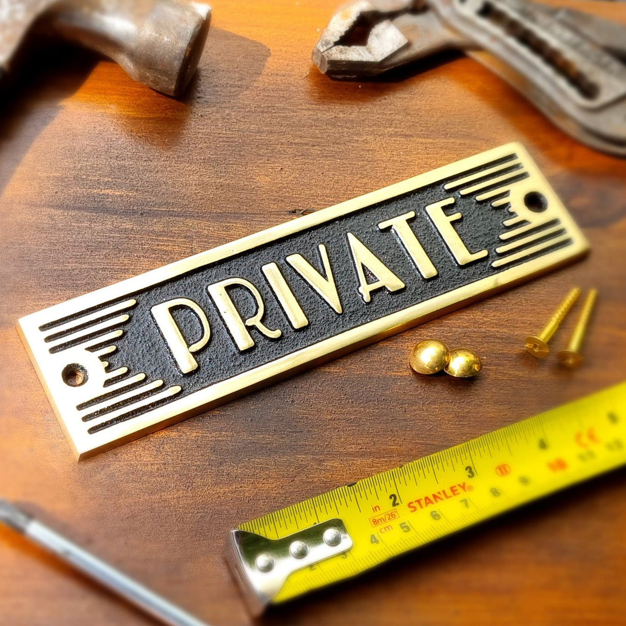 Art Deco 'Private' Door Sign - The Metal Foundry