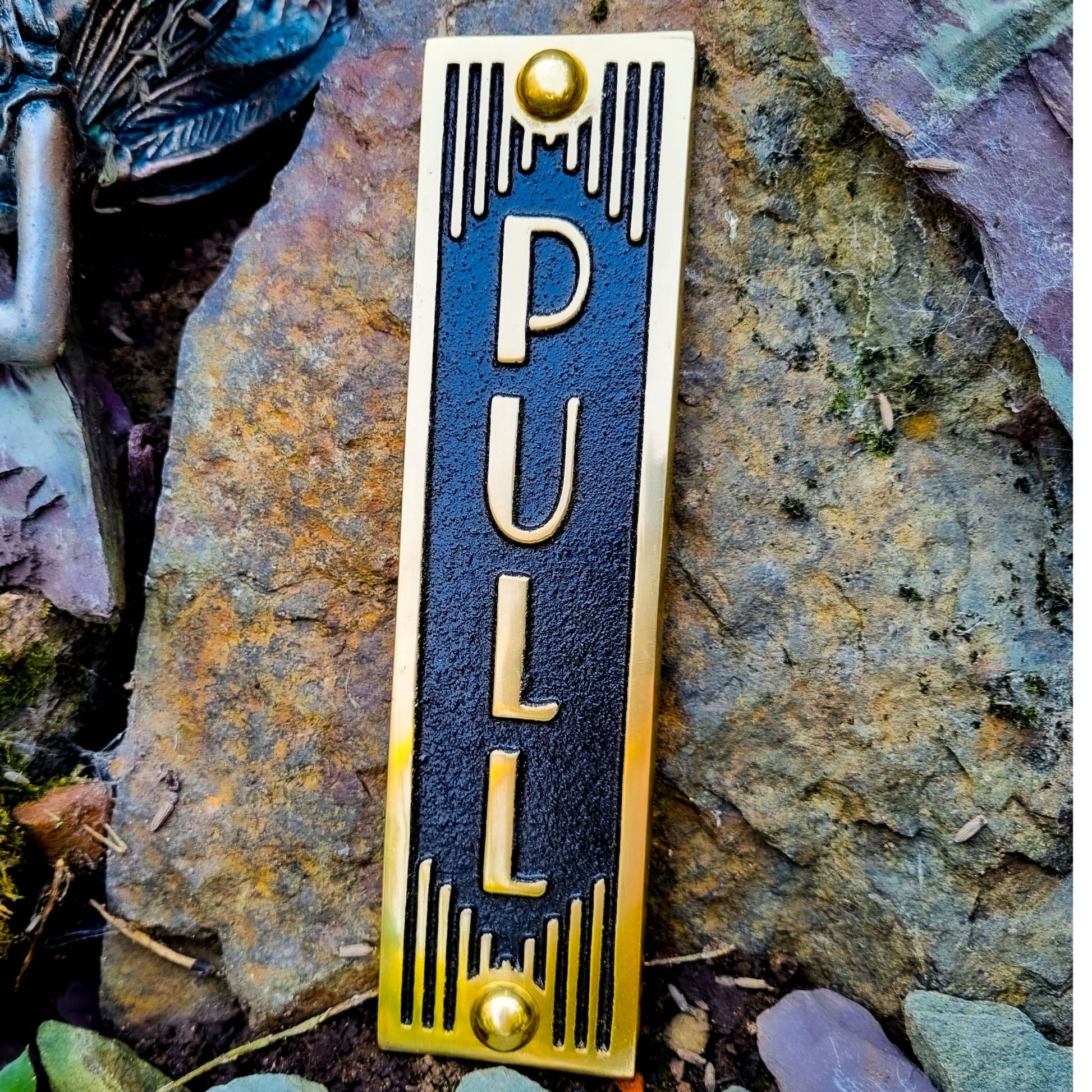 Art Deco 'Pull' Door Sign - The Metal Foundry