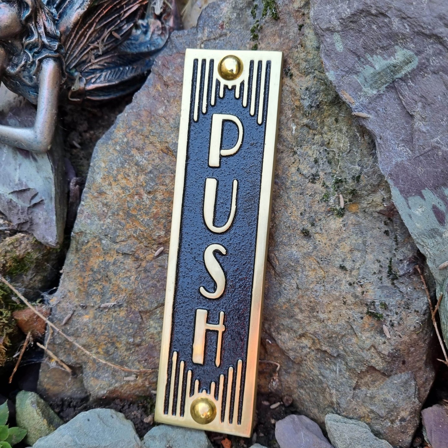 Art Deco 'Push' Door Sign - The Metal Foundry