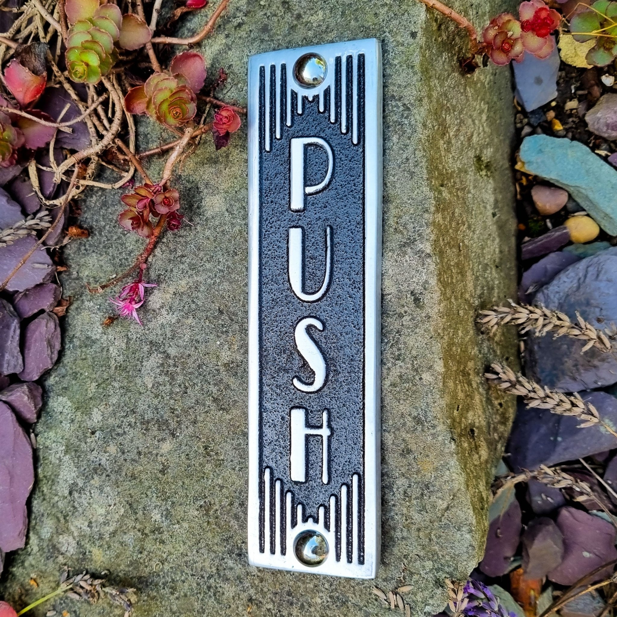 Art Deco 'Push' Door Sign - The Metal Foundry
