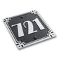 Art Deco Square Style House Number Sign - The Metal Foundry