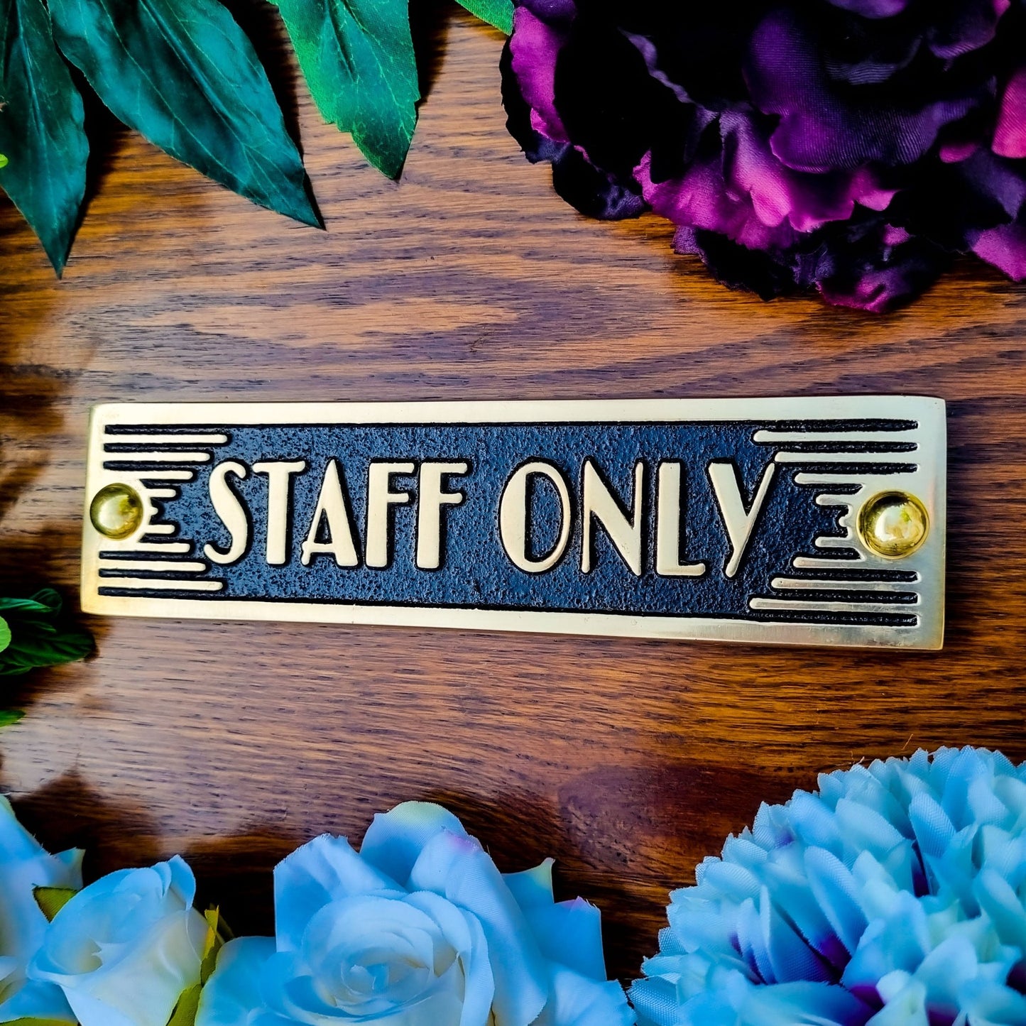 Art Deco 'Staff Only' Sign - The Metal Foundry