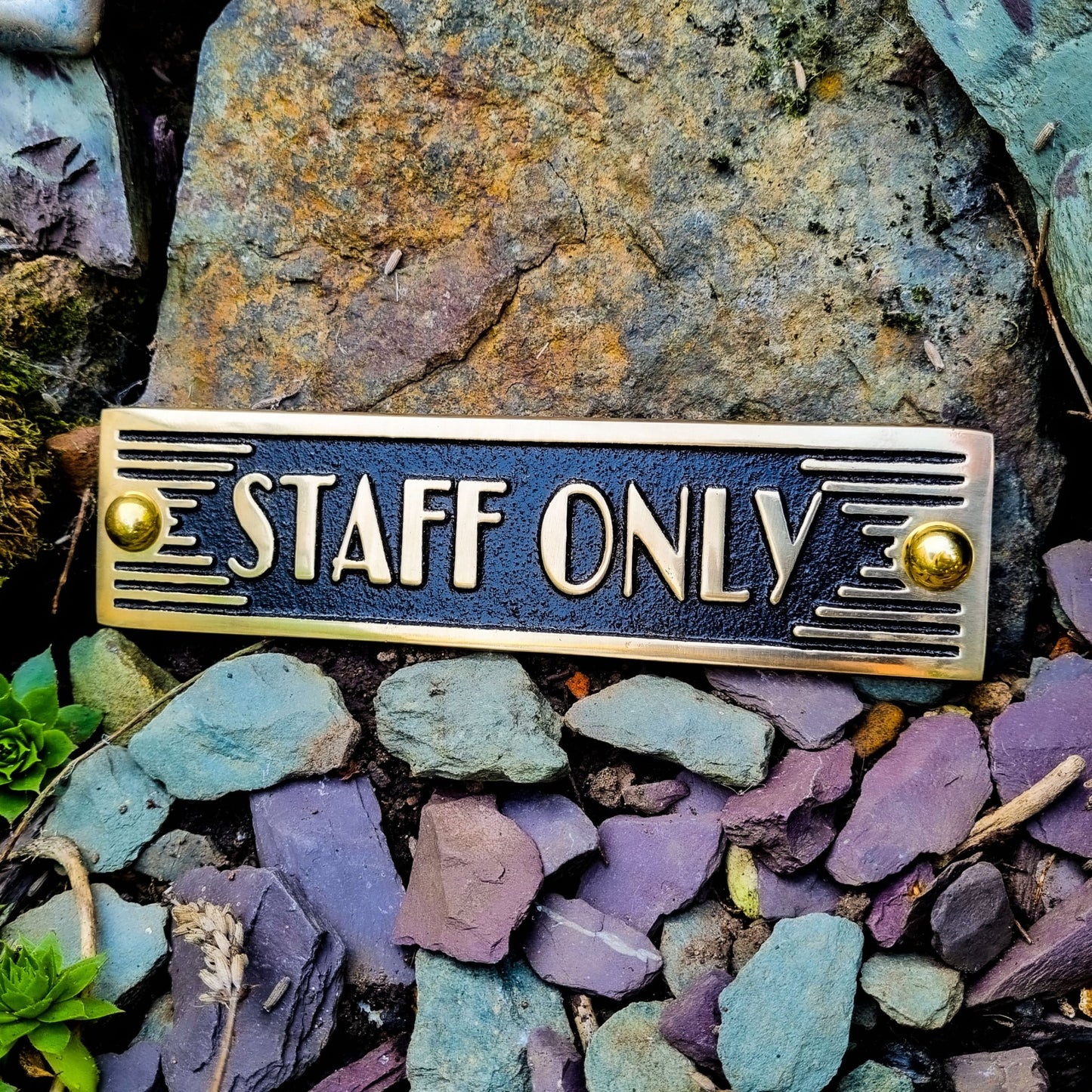 Art Deco 'Staff Only' Sign - The Metal Foundry