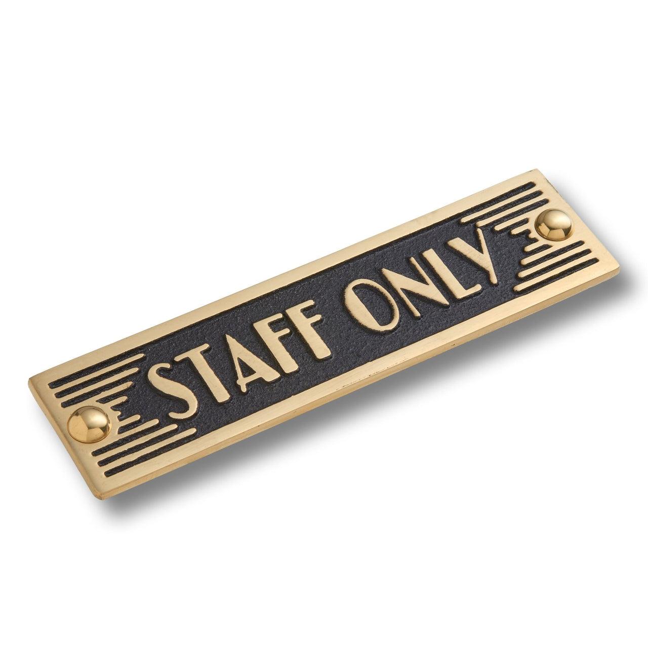 Art Deco 'Staff Only' Sign - The Metal Foundry
