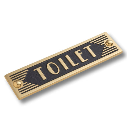 Art Deco 'Toilet' Sign - The Metal Foundry