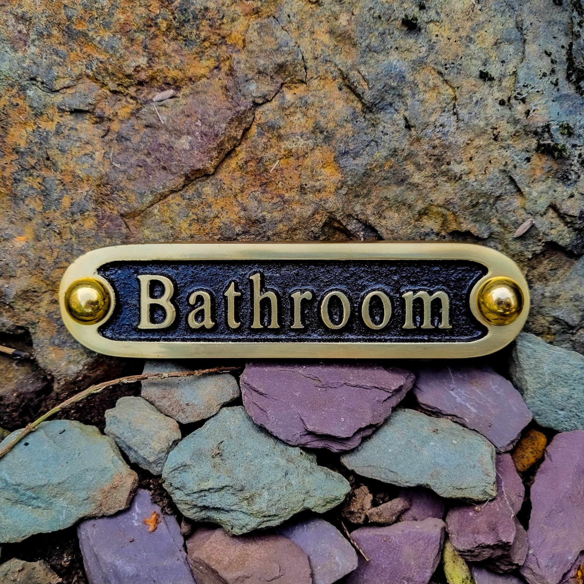 'Bathroom' Door Sign - The Metal Foundry