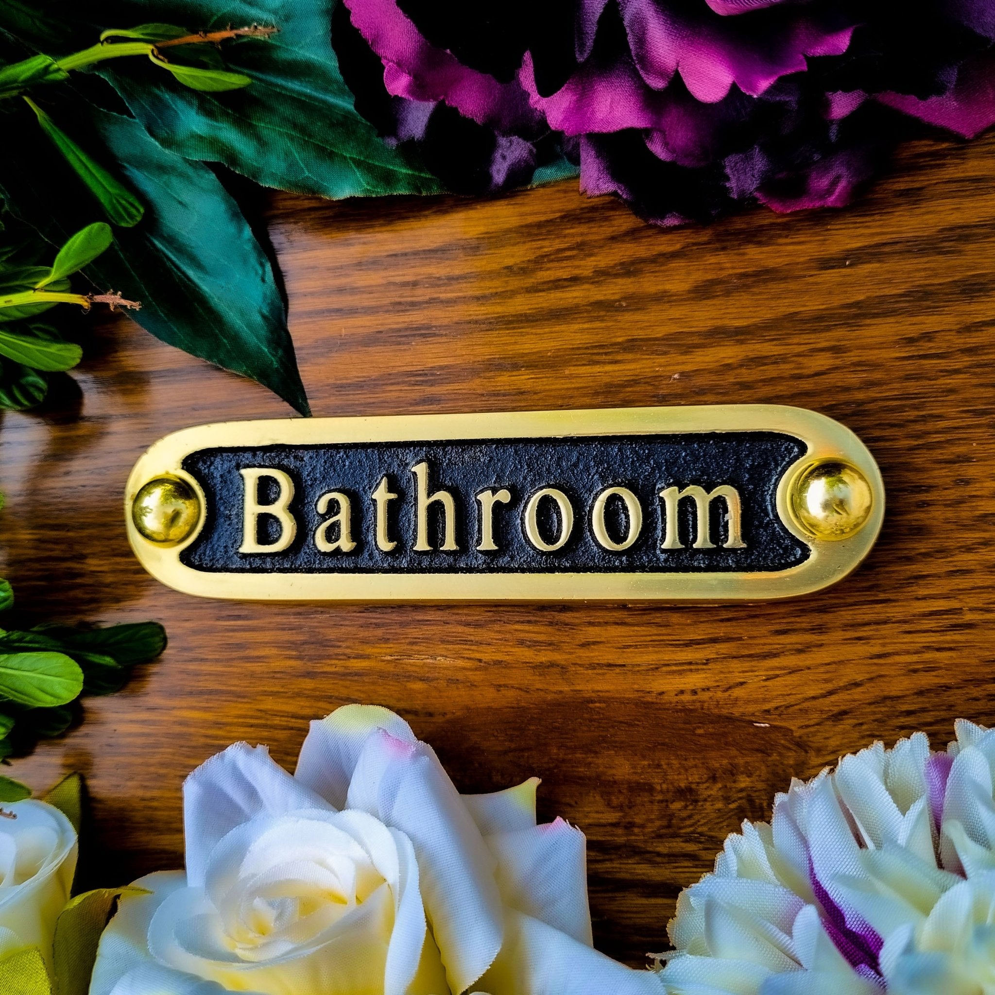 'Bathroom' Door Sign - The Metal Foundry