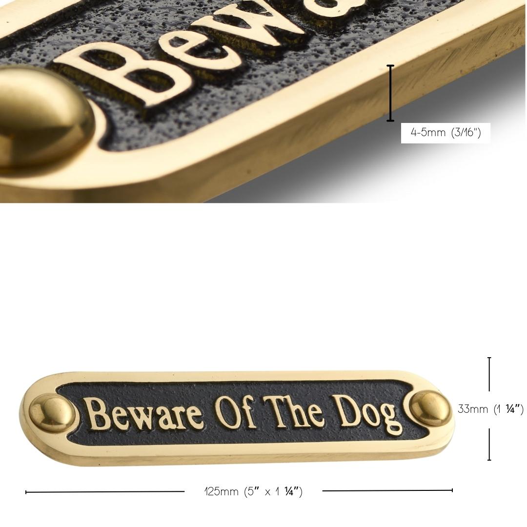 'Beware Of The Dog' Door Sign - The Metal Foundry