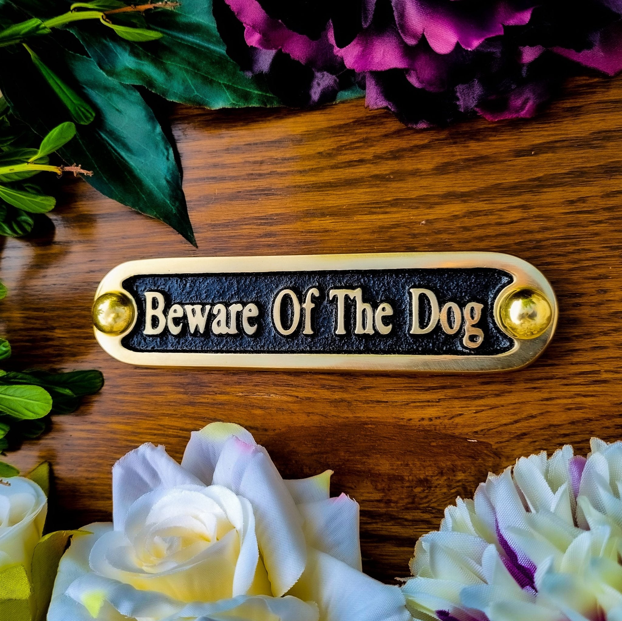 'Beware Of The Dog' Door Sign - The Metal Foundry