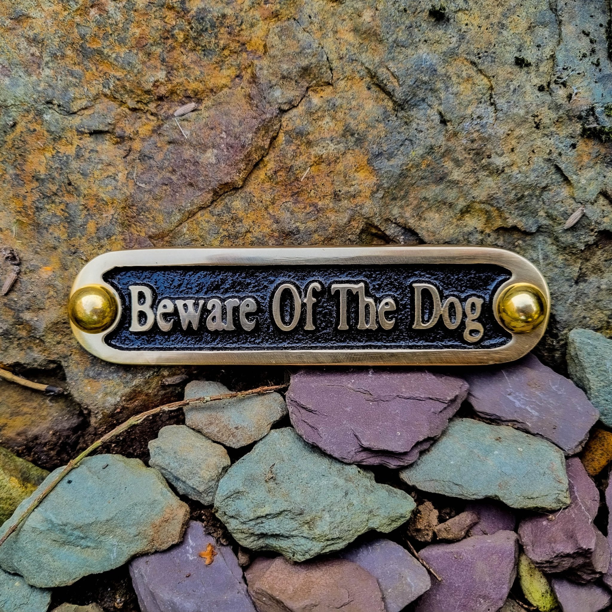 'Beware Of The Dog' Door Sign - The Metal Foundry