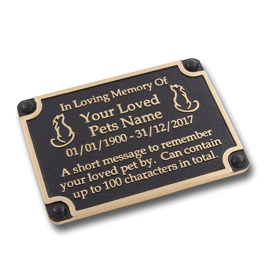 Cat Personalised Memorial Plaque - The Metal Foundry
