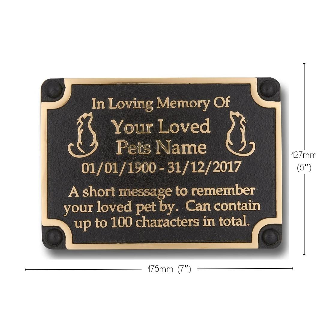 Cat Personalised Memorial Plaque - The Metal Foundry