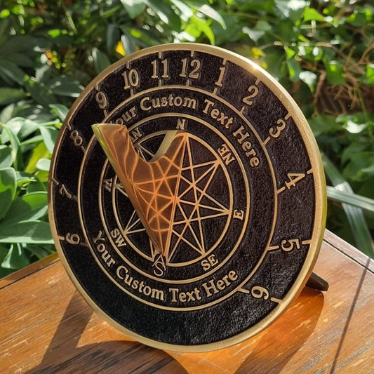 Custom Sundial With Star image - The Metal Foundry