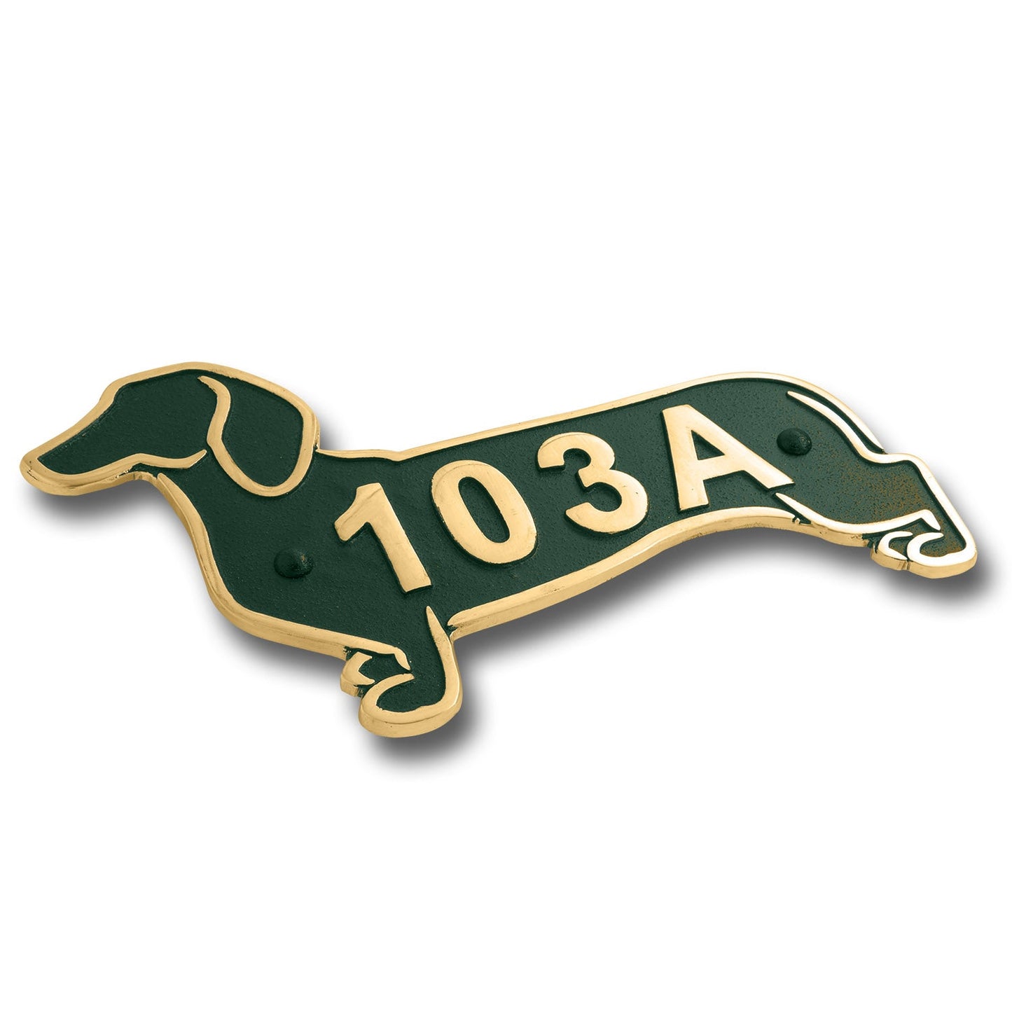 Dachshund House Number Plaque - The Metal Foundry
