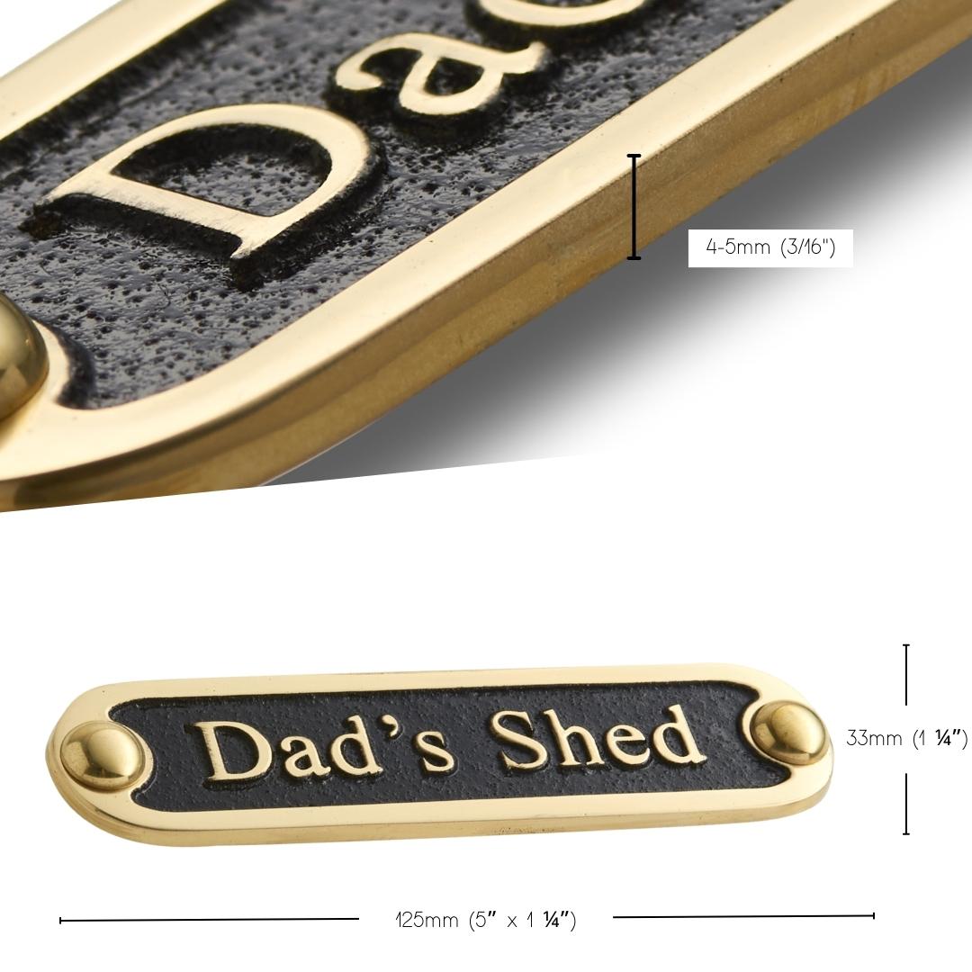 'Dad’s Shed' Door Sign - The Metal Foundry