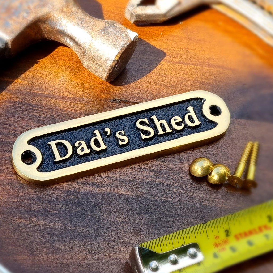 'Dad’s Shed' Door Sign - The Metal Foundry