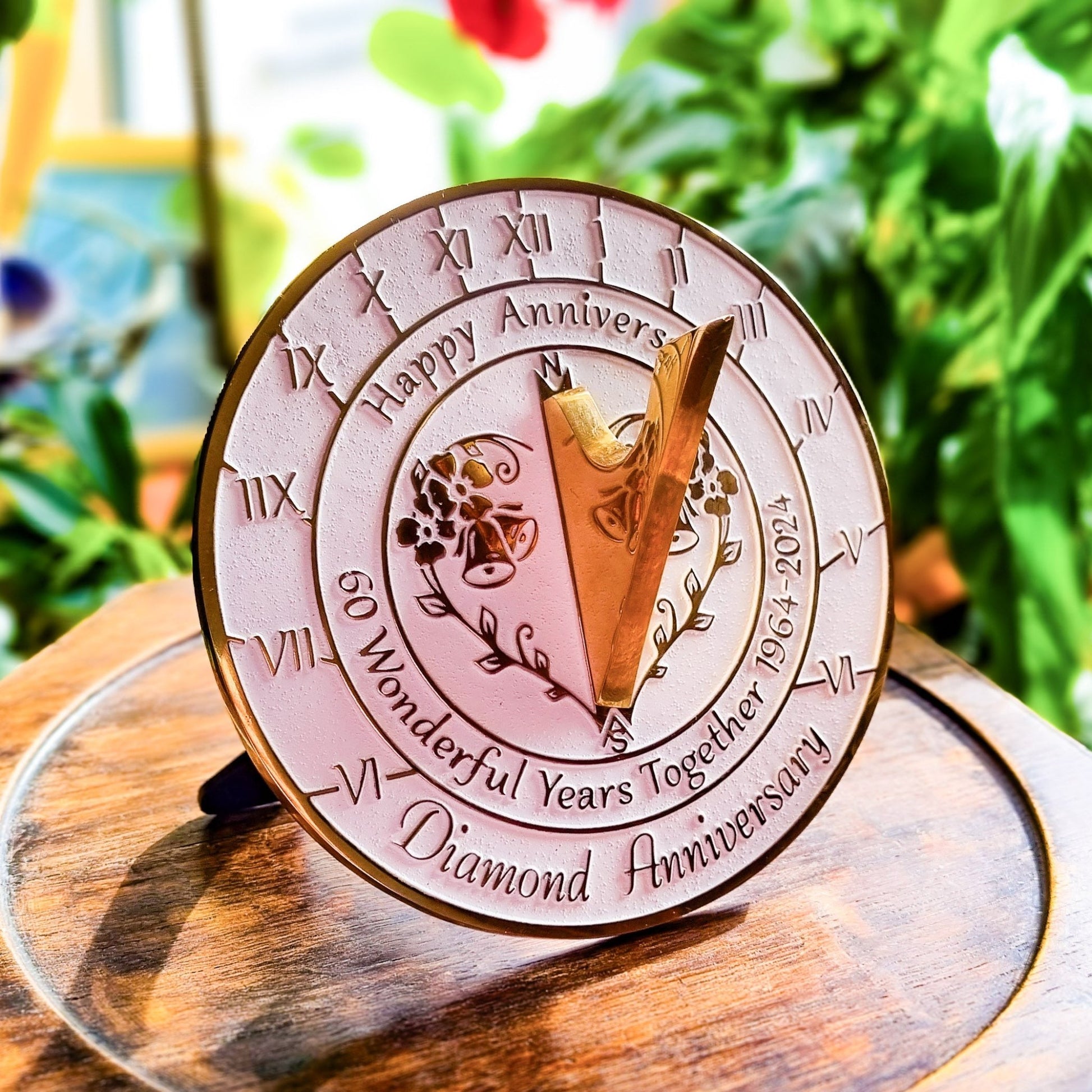 Diamond 60th Anniversary Sundial Gift - The Metal Foundry