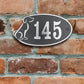 Dog Lovers House Number Sign - The Metal Foundry