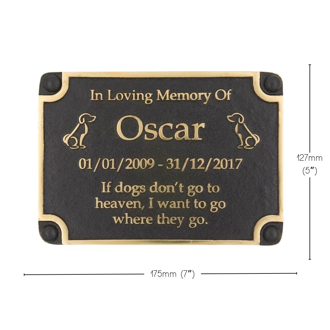 Dog Personalised Memorial Plaque - The Metal Foundry
