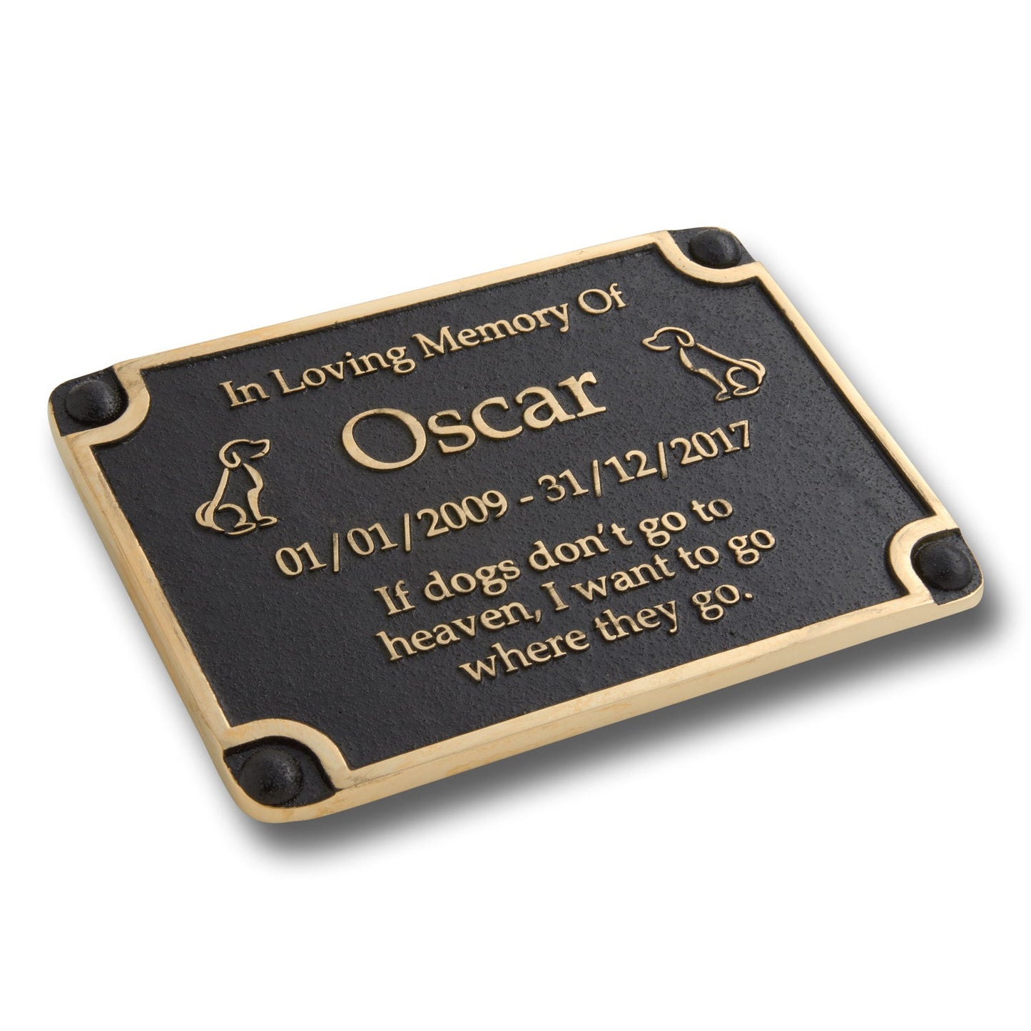 Dog Personalised Memorial Plaque - The Metal Foundry