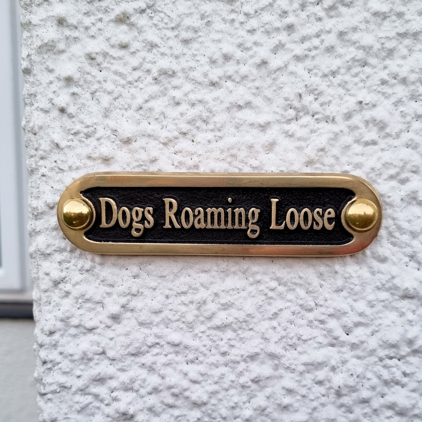 'Dogs Roaming Loose' Sign - The Metal Foundry